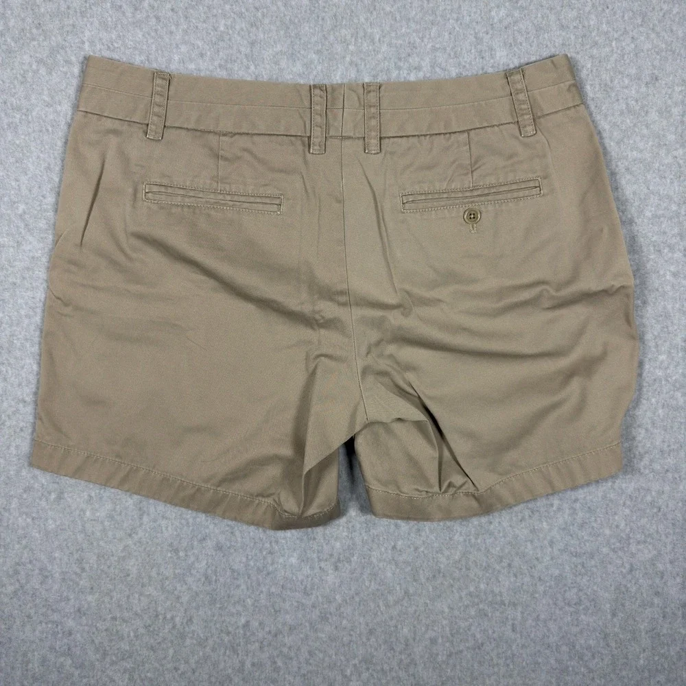 J.Crew Chino Shorts Womens 12 Khaki Tan Cotton Twill Mid Rise 5 Inch Inseam